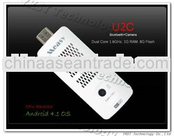Measy U2C Android 4.1 Mini PC Bluetooth 2.0MP Webcam and Mic Dual Core RK3066 TV Box