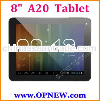 Cheap 8" Dual Core A20 Tablet PC1.52GHz 6 Colors In stock OPNEW Wholesale