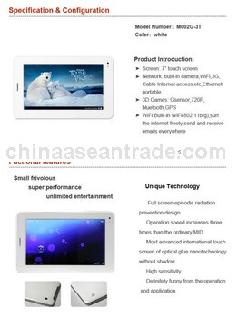 Good Quality Qualcomm MSM8225T 1.2GHz Dual-Core 7 inch wifi android tablet pc