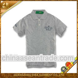 100 cotton gray short sleeve child polo t shirt