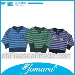 2012 hot sale cute kids stripe knitted sweater