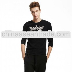 100% cotton long sleeve t shirt for man