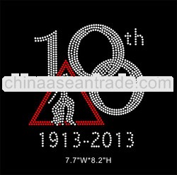 1913-2013 delta Sigma Theta rhinestone iron on transfer for T-shirt