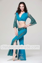 2012 Newest Professional Blue Belly Dance Practice Costume