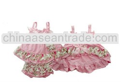 2013 Hot Sale Cute Baby Tank Top and Bloomers Baby Girl Swing Set