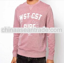 2013 latest design men's sweatshirt with silk screen print