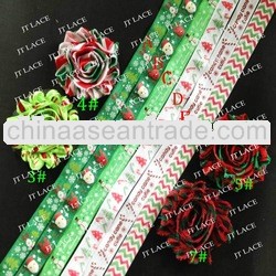 2.5" Christmas chiffon shabby flower trims for baby