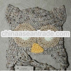 3-6 Months Crochet baby Boy Owl Beanie