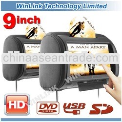 9 inch digital car headrest monitor lcd dvd player cover