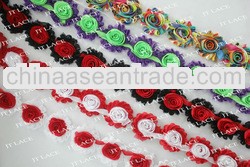 Artificial cute shabby chiffon flowers wholesale for girls