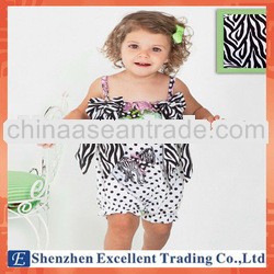 Baby Dotted Shoulder-Straps lovely Zebra Pattern Kids Jumpsuit