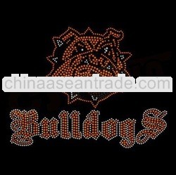 Beautiful Bulldogs for Wholesale Rhinestone Heat Transfers Iron On Design