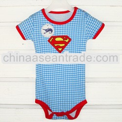 Blue superman baby bodysuits