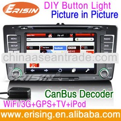 Car DVD/Audio TV Button Backlight SKODA OCATAVIA Erisin ES1089S