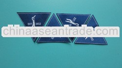 China irregular woven clothing label