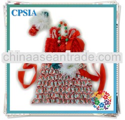 Christmas baby ruffle petti dress necklace sash headband party dress outfits