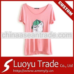 Custom 100% Cotton Pink Girls T shirts