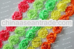 Decorative Shabby Chiffon Flowers Wholesale 2.5"