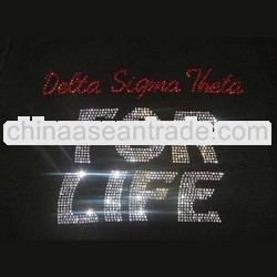 Delta Sigma Theta for life rhinestone transfers hot fix designs