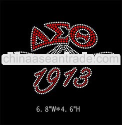 Delta sigma theta oo oop rhinestone heat transfers iron on for t shirts