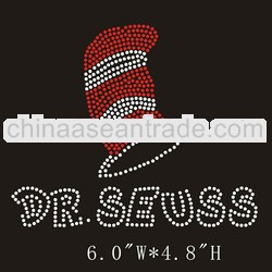 Dr.Seuss rhinestone iron on transfer design for T-shirt