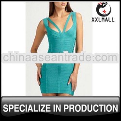 Drop Shipping Cheap Price Sexy Party Dresses Bandage Spaghetti Strap Dress Hot Sale