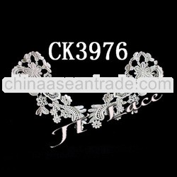 Factory advanced embroidery cotton lace collar from Guangzhou CK3976