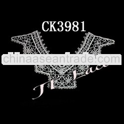 Factory neck crochet cotton collar for garment from Guangzhou CK3981