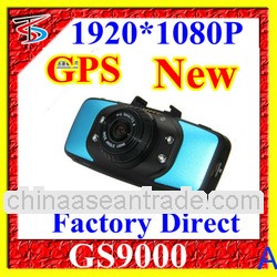 Factory price 2013 New 1080P 170 Degrees Wide Angle 2.7 Inch LCD G-Sensor GS9000 video registrator f