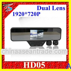 Factory price 3.5 inch " hd 720p 120-degree car black box dual camera