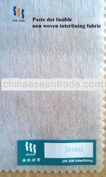 Fusible paste dot interlining nonwoven fabric J0183S