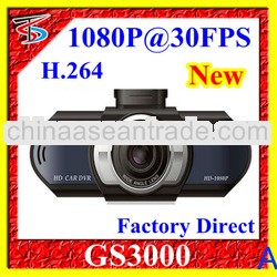 GS3000 2012 New HD Car DVR with G-Sensor/Motion Detection/Cycle Recording Functions car black box hd