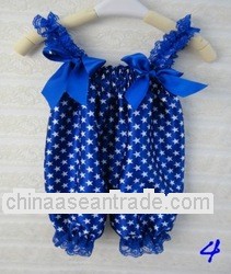 HOT!!!2013 Wholesale Patriotic Item Easter Knicker Summer Satin Fresh Pattern Adorable Bubble Romper