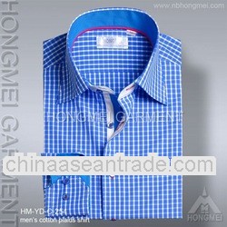 High quality mens plaid shirt