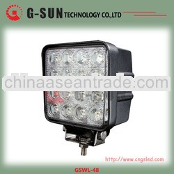 High quality square 48w offroad led work light