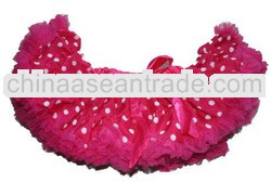 Hot Pink Polka Dot Girls Ruffle Pettiskirt Girls Party Skirt Pettiskirt Girls Birthday Dress