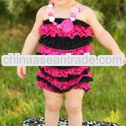 Hot design strapless lace romper for baby girls