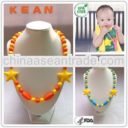 Jewelry For Baby Boys/FDA BPA Free Mom Chic Silicone Teething Necklace Baby Nursing Sensory