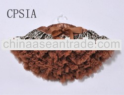 Leopard satin pettiskirt for girls