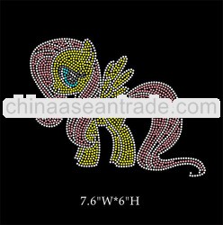 Little Pony hot fix rhinestone iron on transfer design for T-shirt