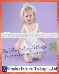 Lovely White Dress Model and Sleeveless Princess Tutu Baby Romper