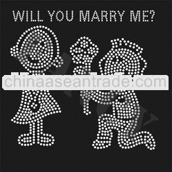 Marriage proposal for rhinestone transfer