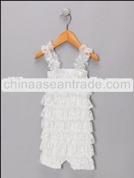 New Arrivals White Lace Baby Petti Romper Hot Sale Baby Girl Lace Romper