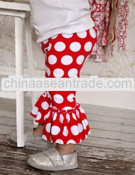 New arrival! Wholesale cute baby chevron cotton short with ruffles for kids