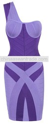 New coming purple bodycon fit one-shoulder cocktail dress fashion 2013