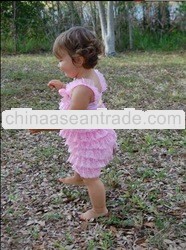 Newest Cute Lace Baby Petti Romper Hot Sale Baby Girl Lace Romper