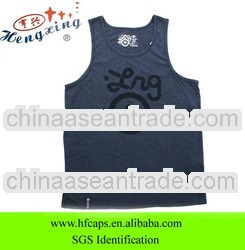 Organic cotton printed cheap custom sport mens tank tops