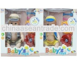 Plastic baby boy toy doll with IC