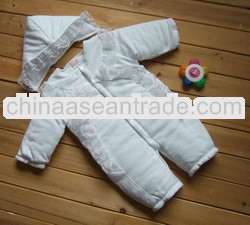 Pure White Lace And Softful Baby Romper Clothes Set