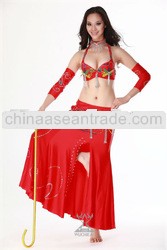 SWEGAL red belly dance costume wholesale belly dancing clothes SGBDT13090